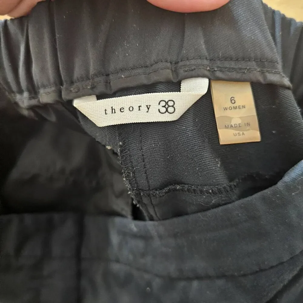 Theory Black Joggers Women's Size 6